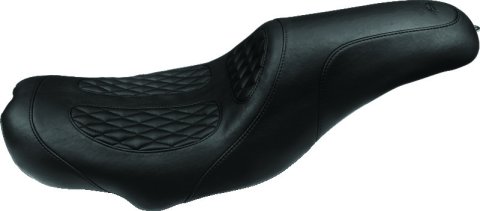 Mustang 96-03 Harley Sportster 3.3 Gal Vintage Touring-XIS 1PC Seat - Blackl