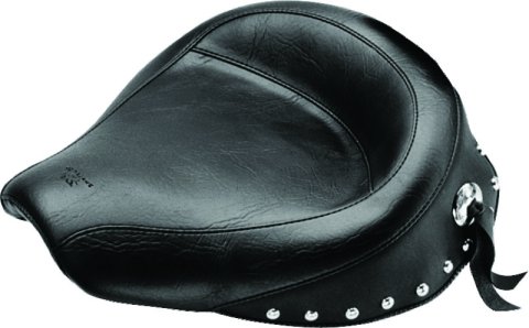 Mustang 58-84 Harley FX/FL Wide Touring Solo Seat w/Studs- Black
