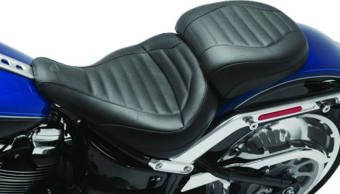 Mustang 18-23 Harley Fat Boy Standard Touring Solo Seat - Black