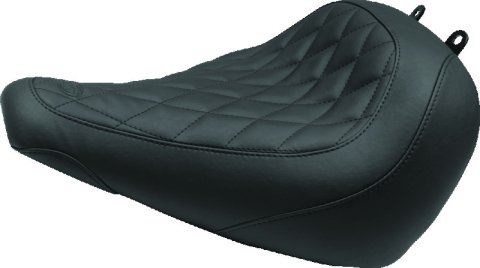 Mustang 18-21 Harley Fat Boy Wide Tripper Solo Seat Diamond Stitch - Black