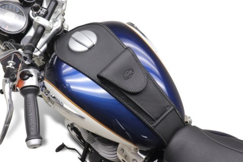 Mustang 23-25 Royal Enfield Super Meteor 650 Tank Bib with Pouch Black