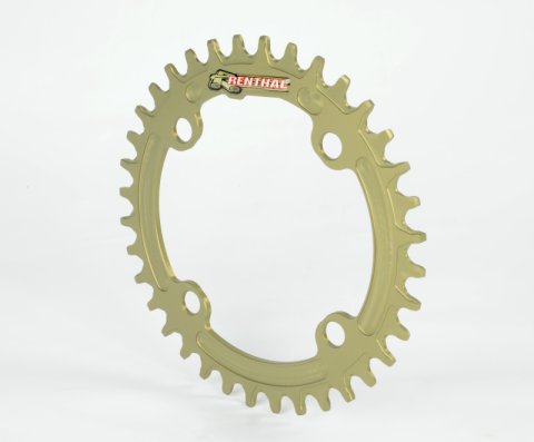 Renthal 1XR Chainring 96 mm. BCD 36T - Hard Anodized Aluminum Gold