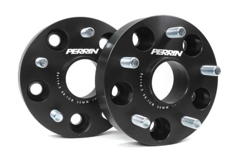 PERRIN Subaru 30mm Wheel Spacers 5x114.3 BP w/56mm Hub - Black
