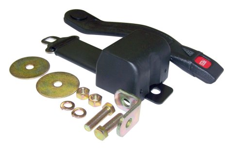 Crown Automotive Seat Belts for 1976-1981 CJ5, CJ7, 1981 SCRAMBLER - BELT2B Belt, Front, Lap Belt Type, Black, Jeep, Each