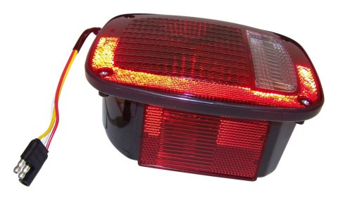 Crown Automotive Taillight Assemblies for 1981-1983 CJ5, 1981-1986 CJ7, 1981-1985 SCRAMBLER - J5758254 Assembly, OEM Style Replacement, Incandescent, Red/Clear Lens, Side Marker, Passenger Side, Jeep