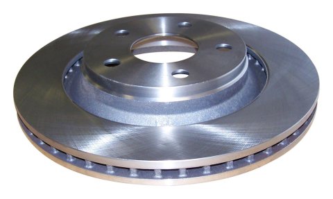 Crown Automotive Brake Rotors for 2008-2017 WRANGLER, 2018 WRANGLER JK - 68040177AA Rotors, Solid Surface, Steel, Natural, Front, Jeep, Each