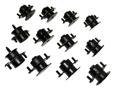 Crown Automotive Body Mounting Kits for 2007-2017 WRANGLER, 2018 WRANGLER JK - 55366676K4 Mount Bushings, Front and Rear, Rubber/Steel, Black, Jeep, Kit