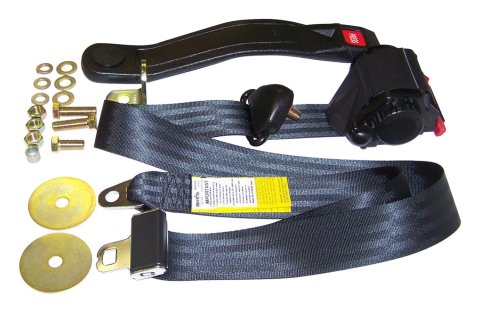 Crown Automotive Seat Belts BELT3B Belt, Front, Shoulder and Lap Belt Type, Black, Jeep, Each