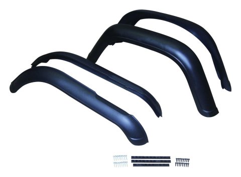 Crown Automotive Fender Flare Kits for 1981-1985 SCRAMBLER - 8997109CJ8 Flares, Kits, Front and Rear, ABS Plastic, Black, 2.500 in. Width, Jeep, Set of 4