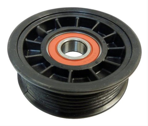 Crown Automotive Idler Pulleys 53031045 Pulley, Serpentine, 6-groove, Plastic, Black, Chrysler, Dodge, Jeep, Each