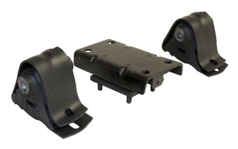 Crown Automotive Motor Mount Kits 52019278K Mounts, Steel, Black, Transmission Mount, Jeep, 4.0L, Kit