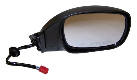 Crown Automotive Side View Mirrors 55154948AC Mirror, Replacement, Passenger Side, Electric, Flat, Black Housing, Jeep, Each