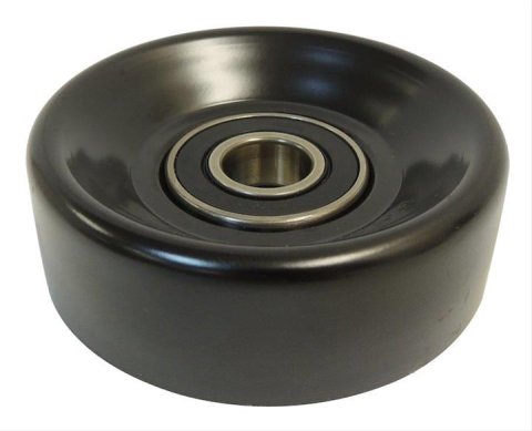 Crown Automotive Idler Pulleys 4612894P Pulley, Serpentine, Smooth, Steel, Black, Chrysler, Dodge, Plymouth, Each