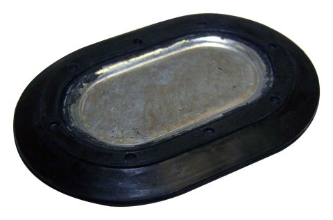 Crown Automotive Floor Pan Plugs 55360966AA Plug, Steel with Rubber Edges, Black, Jeep, Each