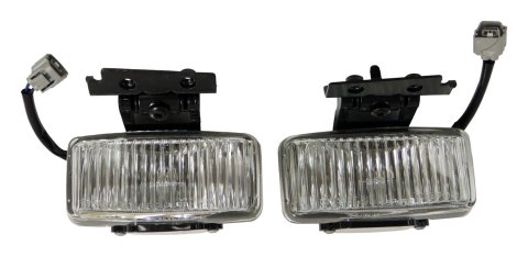 Crown Automotive Fog Lamps 55055274K Lamps, White Bulb, Clear Lens, Jeep, Pair