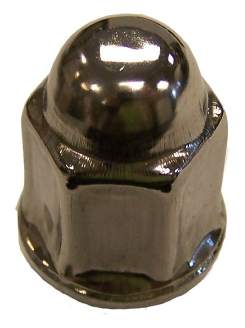 Crown Automotive Lug Nuts J4006956 Nut, Conical Seat, 1/2-20 RH in. Thread Size, Stainless Steel, Polished, Dodge, Jeep, Each