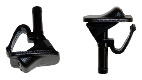 Crown Automotive Windshield Washer Nozzles 55156728K Nozzle, Stock, Black, Jeep, Pair