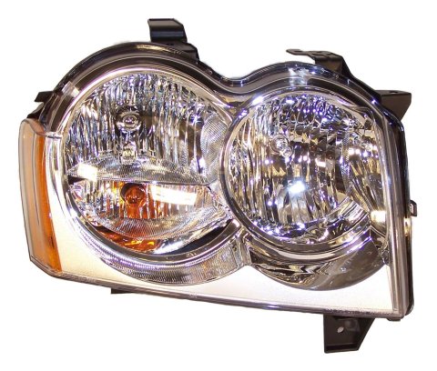 Crown Automotive Headlight Assemblies for 2005-2007 GRAND CHEROKEE - 55156350AF Assembly, Passenger Side, OEM Style, Amber/Clear Lens, Jeep, Each