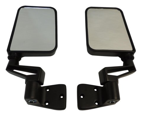 Crown Automotive Side View Mirrors for 1987-2006 WRANGLER - 82200834K Mirror, Replacement, Manual, Black, Jeep, Kit