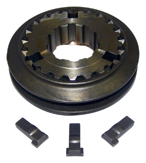 Crown Automotive Manual Transmission Synchros J0948992 Synchro, Steel, Natural, 1 Blocking Ring, 1 Spring, 3 Plates, Borg Warner T-14, Kit