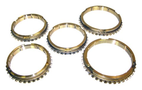 Crown Automotive Manual Transmission Synchro Blocking Rings for 1984-1986 CJ7, 1984-1985 SCRAMBLER, 1987-2001 WRANGLER - SRK-AX5 Rings, Steel, Natural, AX-5, Set of 5