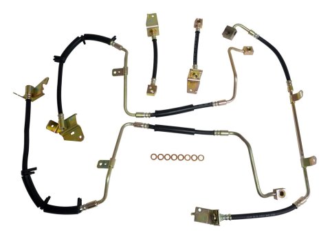 Crown Automotive Brake Hose Sets for 1999-2003 GRAND CHEROKEE - BHK8 Hoses, Rubber, Front and Rear, Jeep, set of 5