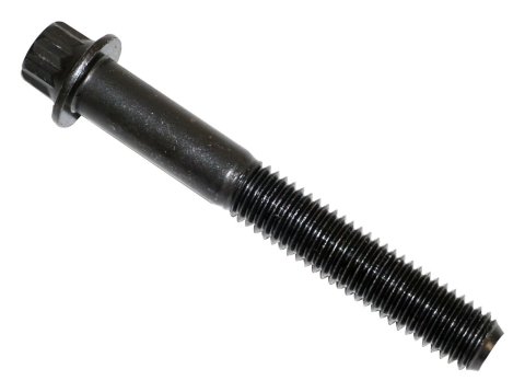 Crown Automotive Cylinder Head Fasteners for 1997-2000 CHEROKEE, 1987-2002 WRANGLER - 6035514 Fastener, Bolt without Dome, 12-point, 1/2-13 in. Thread, Steel, Black, Dodge, Jeep, Each