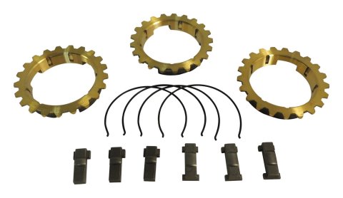 Crown Automotive Manual Transmission Synchro Blocking Rings for 1967-1975 CJ5, CJ6 - 991020X Rings, 3 Rings, 4 Springs, 6 Keys, Borg Warner T-14, Kit