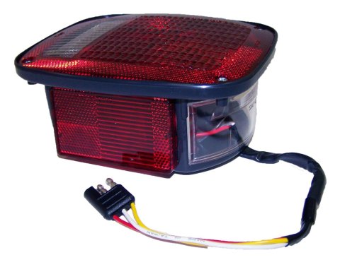 Crown Automotive Taillight Assemblies for 1981-1983 CJ5, 1981-1986 CJ7, 1981-1985 SCRAMBLER - J5758255 Assembly, OEM Style Replacement, Incandescent, Red/Clear Lens, Side Marker, Driver Side, Jeep, Each