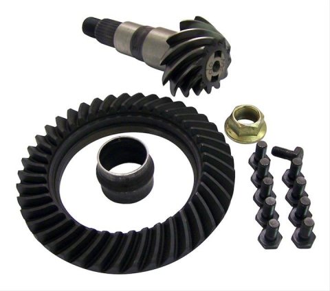 Crown Automotive Ring and Pinion Gear Installation Kit Combos 5066051AA Dana 30 3.73 Gears Gears, 3.73:1 Ratio, 27-spline, Standard Rotation, Kit, Front, 30, Jeep,