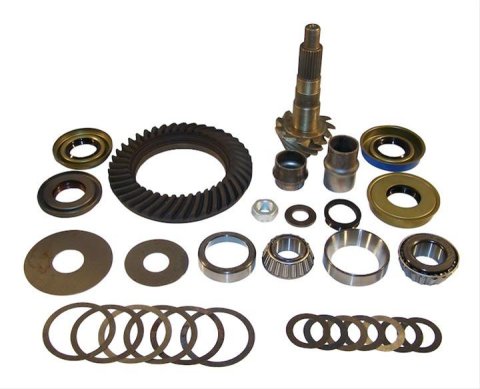 Crown Automotive Ring and Pinion Gear Installation Kit Combos 4864843 Dana 30 3.73 Gears Gears, 3.73:1 Ratio, 26-spline, Standard Rotation, Kit, Rear, 30, Jeep,