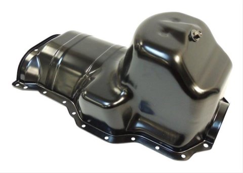 Crown Automotive Oil Pans for 1986-1995 CHEROKEE, 1986-1992 COMANCHE, 1987-1995 WRANGLER - 53020831 Pans, Wet Sump Style, Steel, Black, Jeep, 2.5L, Each