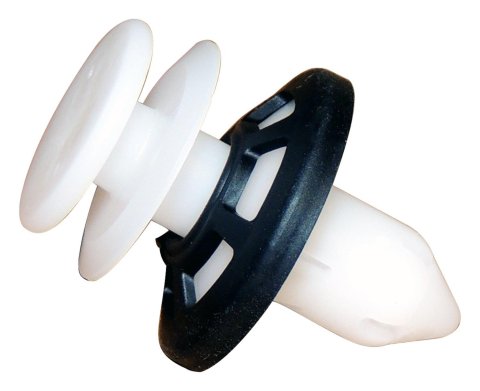 Crown Automotive Push Pin Fasteners 6509673AA Fastener, Interior, Door Panel Usage, Plastic, White/Black, Jeep, Chrysler, Dodge, Each