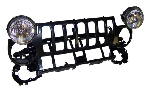 Crown Automotive Header Panels 55155800K Panel, Plastic, Black, Grille, Headlamps, Jeep, Kit