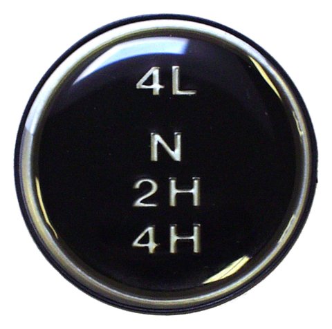 Crown Automotive Shift Knob Inserts J3241430 Insert, Dana 300 Transfer Case Pattern Label, Jeep, Each
