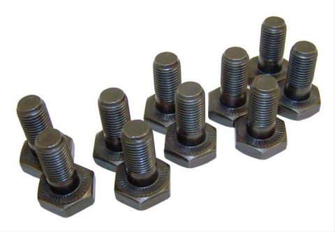 Crown Automotive Ring Gear Bolt Kits 4720891 Bolts, Hex Head, 3/8 in. Thread Size, Steel, Black, Dana 30, Dana 35, Dana 44, Set of 10