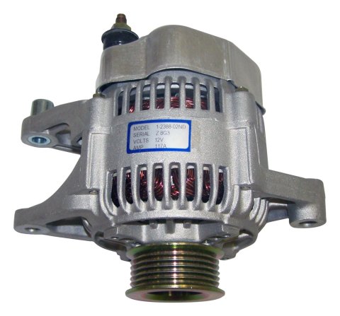 Crown Automotive Alternators for 1999-2000 CHEROKEE - 56041822AA Alternator, Nippondenso Case Style, 12 V, 117 amps, Internal Regulator, Serpentine Pulley, Jeep, 2.5L, 4.0L