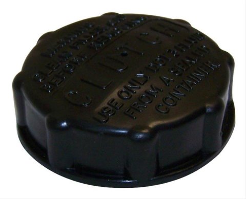 Crown Automotive Clutch Master Cylinder Reservoir Caps for 1991-1996 CHEROKEE, 1991-1992 COMANCHE, 1991-1995 WRANGLER - 4636856 Cap, Clutch, Screw On, Plastic, Black, Jeep, Each