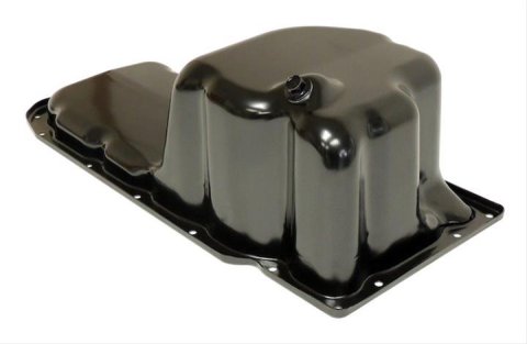 Crown Automotive Oil Pans for 2006-2007 COMMANDER, 2005-2007 GRAND CHEROKEE - 53021756AB Pans, Wet Sump Style, Steel, Black, Jeep, 4.7L, Each