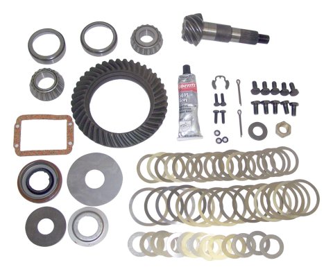 Crown Automotive Ring and Pinion Gear Installation Kit Combos 83503424 Dana 30 4.56 Gears Gears, 4.56:1 Ratio, 26-spline, Reverse Rotation, Kit, Front, 30, Jeep,