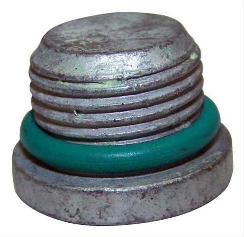 Crown Automotive Differential Cover Plugs 5066054AA Drain Plug, Front Axle Position, Allen Head, Steel, Dana 30, Dodge, Jeep, Each