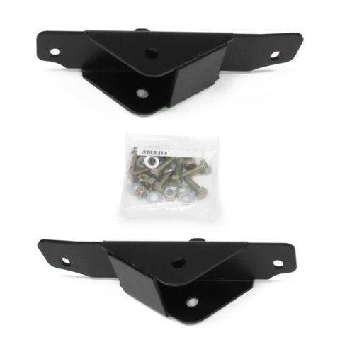 Detroit Speed Leaf Spring Mounts for 1982-2003 S10, 1982-1990 S15, 1991-2003 SONOMA - 040121DS Mounting Plate, Rear, Front Mount, Steel, Black, Chevy, GMC, Pair