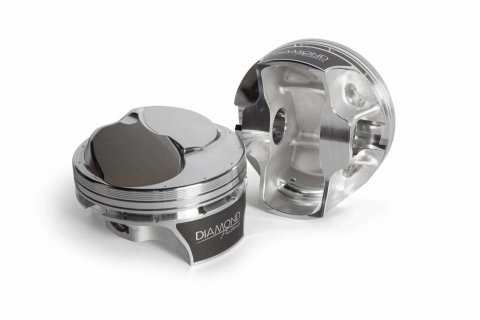 Diamond Pistons Big Block 24/26 Degree Competition Series 20001-8 - 1200HP Rated - 2618 Material - Coated Skirts - Includes Pins and Rings