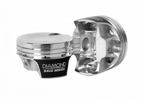 Diamond Pistons Race Series 30314-RS-8 MOD2K - 2000HP Rated - 2618 Material - Inboard Design - Coated Skirts - Includes H13 Pins and AP Rings