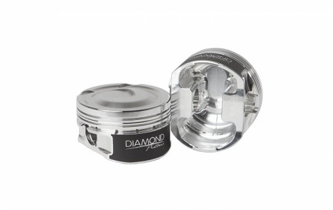 Diamond Pistons Sport Compact Series 35004-6 - 1000HP Rated - 2618 Material - Coated Skirts - Includes Pins and Rings