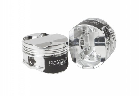 Diamond Pistons Sport Compact Series 37018-6 - 1200HP Rated - 2618 Material - Coated Skirts - Includes Pins and Rings