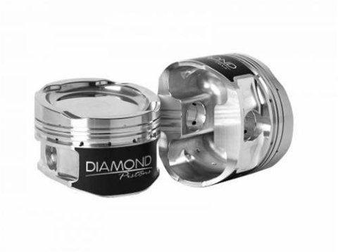 Diamond Pistons Sport Compact Series 38204-6 - 1000HP Rated - 2618 Material - Coated Skirts - Includes Pins and Rings