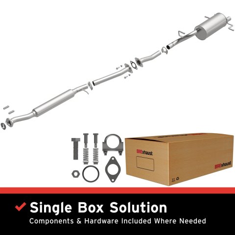 BRExhaust Direct-Fit Exhaust Systems for 2006 9-2X, 2006-2007 IMPREZA - 106-0093 Systems, Direct-Fit, Cat-back, Single, Steel, Aluminized, Rear Exit, Polished Tip, Saab, Subaru, Kit