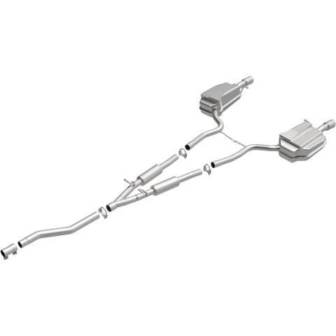 BRExhaust Direct-Fit Exhaust Systems for 2005-2008 A4 QUATTRO - 106-0169 Systems, Direct-Fit, Cat-back, Single In/Dual Out, Steel, Aluminized, Split Rear Exit, Polished Tips, Audi, Kit