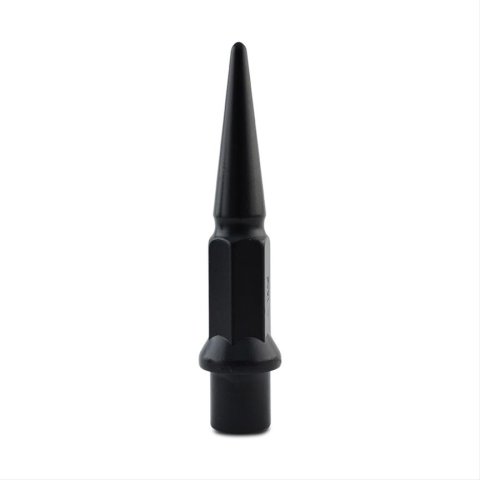 Metal Lugz Spiked Dually Lug Nuts 7206K8-BLK - Black 14x2.0 thread 4.9" overall length kit contains 32 Lugs & 1 Key